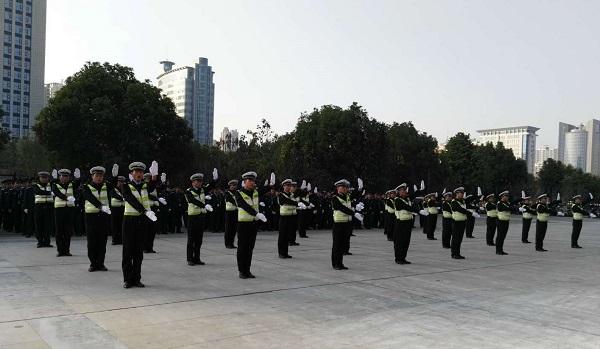 駐馬店市保安服務公司人防分公司組織秋季大練兵考核比武