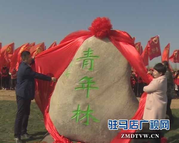 西平縣舉行大型植樹(shù)活動(dòng)暨青年林揭牌儀式