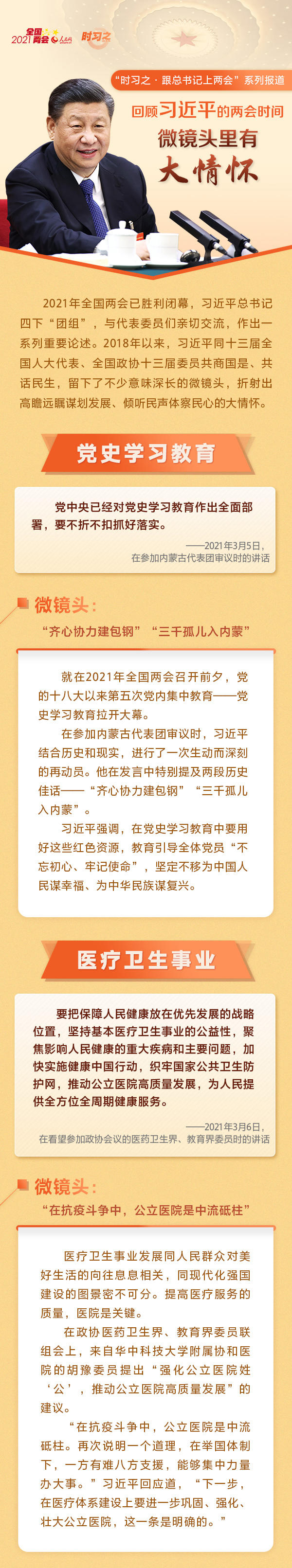 回顧習(xí)近平的兩會時間 微鏡頭里有大情懷