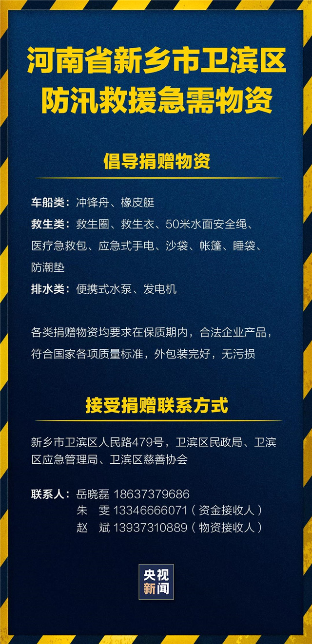 緊急擴(kuò)散！新鄉(xiāng)、鶴壁急需救援物資