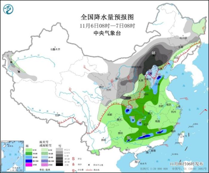 寒潮自西北向東南影響我國 華北黃淮等地霧霾天氣將減弱消散