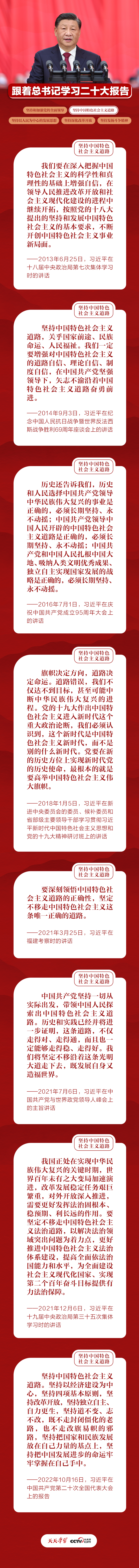 跟著總書記學(xué)習(xí)二十大報(bào)告丨堅(jiān)定不移走中國特色社會主義道路