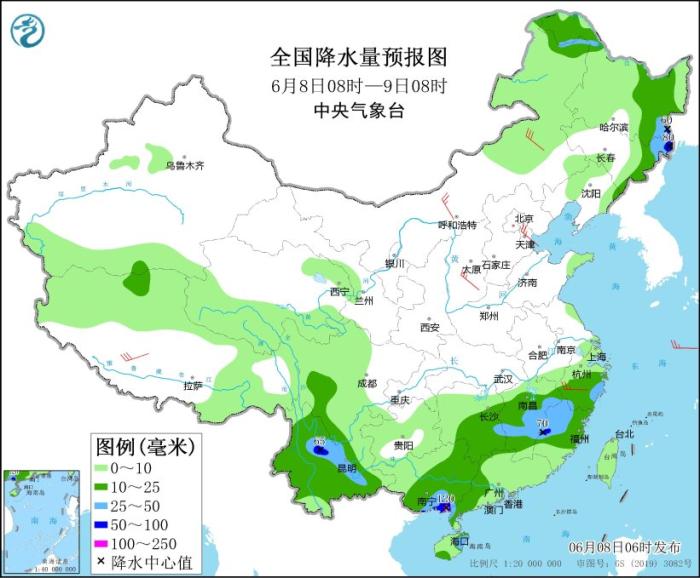 江南華南等地部分地區(qū)將有大到暴雨 京津冀等地有高溫天氣