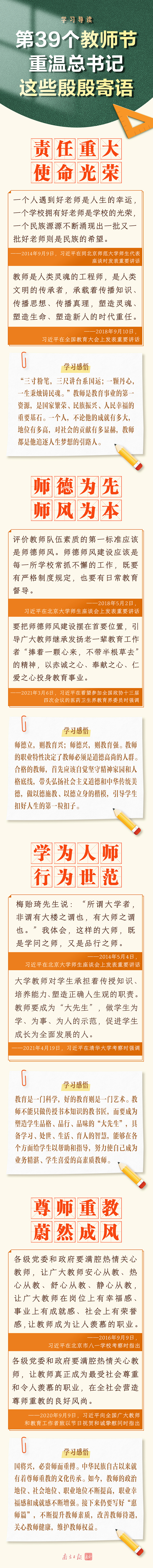 學習導讀 | 第39個教師節(jié)，重溫總書記這些殷殷寄語