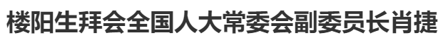 樓陽生拜會全國人大常委會副委員長肖捷