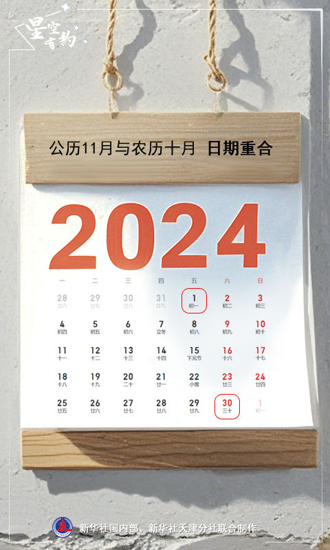 你發(fā)現(xiàn)了嗎？這個月公歷和農(nóng)歷日期重合了